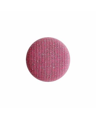 Polyamidknopf rund mit glitzernder Oberfläche und Öse - Größe:  18mm - Farbe: pink - ArtNr.: 312116