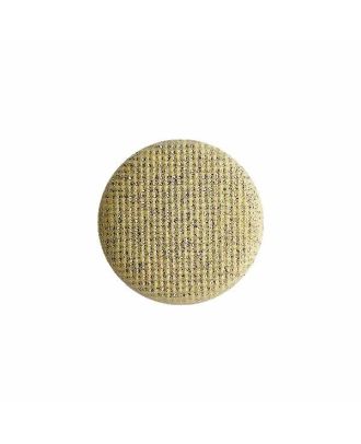 Polyamidknopf rund mit glitzernder Oberfläche und Öse - Größe:  18mm - Farbe: gelb - ArtNr.: 312117