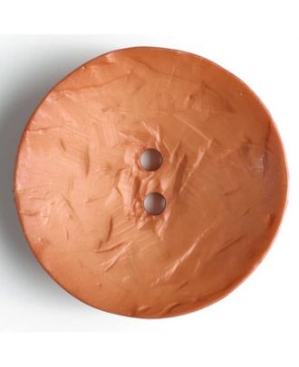Modeknopf rund, Strukturoberfläche, 2 Loch - Größe: 60mm - Farbe: braun - Art.Nr. 410032