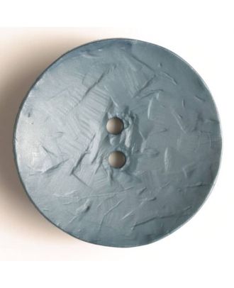 Modeknopf rund, Strukturoberfläche, 2 Loch - Größe: 60mm - Farbe: blau - Art.Nr. 410035