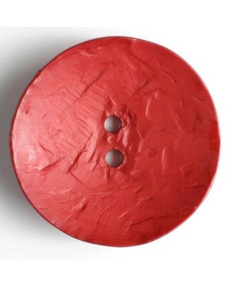 Modeknopf rund, Strukturoberfläche, 2 Loch - Größe: 60mm - Farbe: rot - Art.Nr. 410039