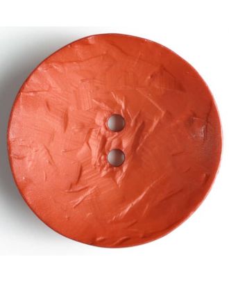 Modeknopf rund, Strukturoberfläche, 2 Loch -Größe: 60mm - Farbe: orange - Art.Nr. 410042