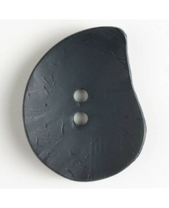 Modeknopf Tropfenform, Strukturoberfläche, 2 Loch - Größe: 50mm - Farbe: marine blau - Art.Nr. 390118