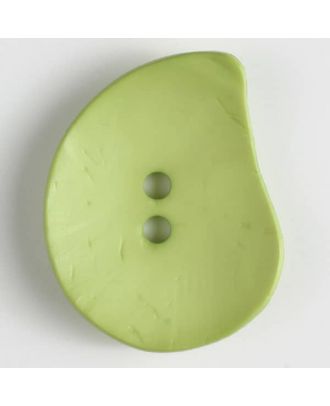 Großer Knopf, asymmetrische Tropfenform - Größe: 50mm - Farbe: grün - Art.Nr. 390150