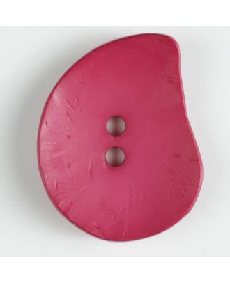 Großer Knopf, asymmetrische Tropfenform - Größe: 50mm - Farbe: pink - Art.Nr. 390153