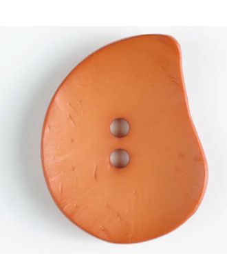 Großer Knopf, asymmetrische Tropfenform - Größe: 50mm - Farbe: orange - Art.Nr. 390155