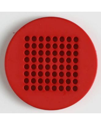 Stickknopf mit 64 Löchern zur phantasievollen Gestaltung - Größe: 40mm - Farbe: rot - Art.Nr. 380151