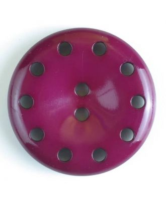 Kunststoffknopf mit 10 Löchern für freie Fantasie - Größe: 38mm - Farbe: lila - Art.Nr. 380183