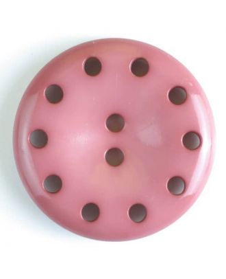 Kunststoffknopf mit 10 Löchern für freie Fantasie - Größe: 38mm - Farbe: pink - Art.Nr. 380185