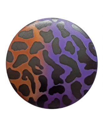 Polyamidknopf Animal Print mit Öse - Größe: 28mm - Farbe: lila - Art.Nr. 363800