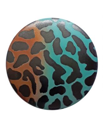 Polyamidknopf Animal Print mit Öse - Größe: 28mm - Farbe: grün - Art.Nr. 363801