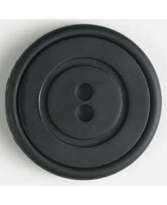 Kunststoffknopf mit ringförmiger Vertiefung mit 2 Löchern -  Größe: 23mm - Farbe: schwarz - Art.Nr. 310591