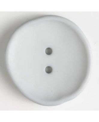 Kunststoffknopf unregelmäßig runde Form mit 2 Löchern - Größe: 38mm - Farbe: grau - Art.Nr. 384516