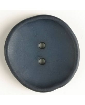 Kunststoffknopf unregelmäßig runde Form mit 2 Löchern - Größe: 28mm - Farbe: marineblau - Art.Nr. 340815