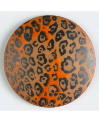 wunderschöner Knopf im Leopardenlook - Größe: 28mm - Farbe: beige - Art.Nr. 360460