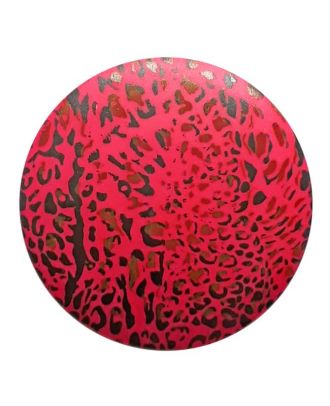 Polyamidknopf Animal Print mit Öse - Größe: 20mm - Farbe: rosa/pink - Art.Nr. 313827