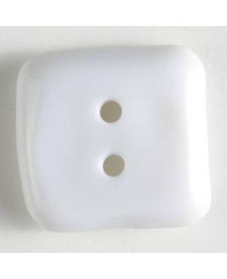 Kunststoffknopf, quadratisch - Größe: 23mm - Farbe: weiß - Art.Nr. 310646