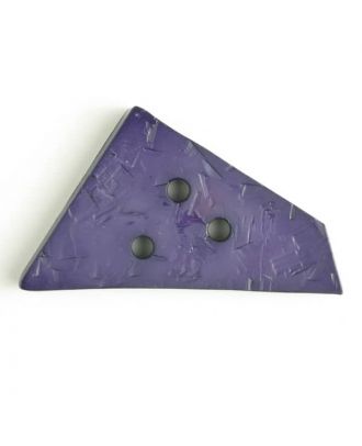 Kunststoffknopf ungewöhnliches Viereck mit Einkerbungen mit 3 Löchern - Größe: 70mm - Farbe: lila - Art.Nr. 450066