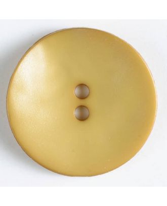 Kunststoffknopf, schlicht, mattglänzend, 2 Loch - Größe: 40mm - Farbe: beige - Art.Nr. 407502