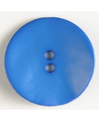 Kunststoffknopf, schlicht, mattglänzend, 2 Loch -  Größe: 28mm - Farbe: blau - Art.Nr. 347504