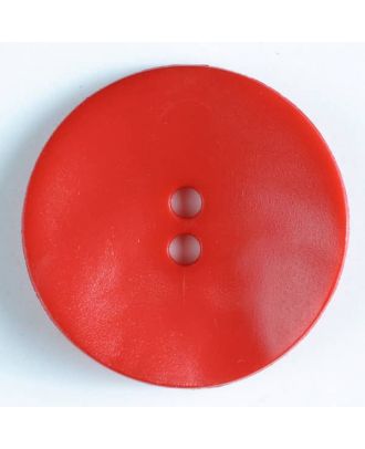 Kunststoffknopf, schlicht, mattglänzend, 2 Loch - Größe: 28mm - Farbe: rot - Art.Nr. 340876