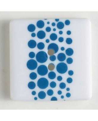 Kunststoffknopf, schlicht quadratisch - Größe: 25mm - Farbe: blau - Art.Nr. 330695