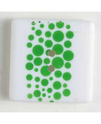 Kunststoffknopf, schlicht quadratisch - Größe: 25mm - Farbe: grün - Art.Nr. 330696