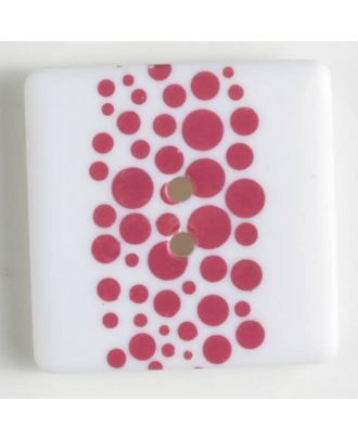 Kunststoffknopf, schlicht quadratisch - Größe: 25mm - Farbe: pink - Art.Nr. 330697