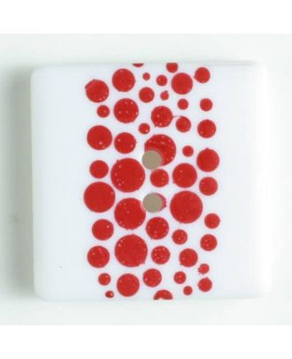 Kunststoffknopf, schlicht quadratisch - Größe: 25mm - Farbe: rot - Art.Nr. 330698