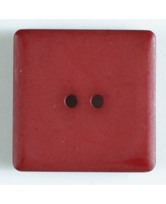 Kunststoffknopf, schlicht quadratisch - Größe: 25mm - Farbe: weinrot - Art.Nr. 318507