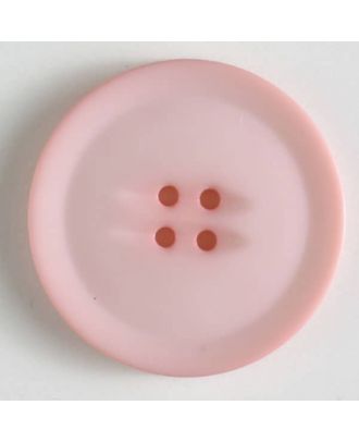 Kunststoffknopf schlicht mit erhobenem Rand mit 4 Löchern - Größe: 38mm - Farbe: pink - Art.Nr. 372610