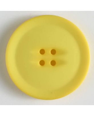 Kunststoffknopf schlicht mit erhobenem Rand mit 4 Löchern - Größe: 38mm - Farbe: gelb - Art.Nr. 372611