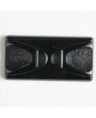 Polyamidknopf, länglich, 2 Löcher - Größe:  45mm - Farbe: schwarz - ArtNr.: 420109