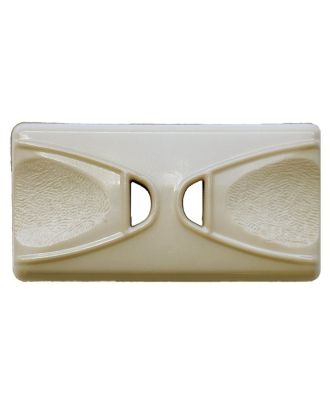 Polyamidknopf, länglich, 2 Löcher - Größe:  45mm - Farbe: beige - ArtNr.: 425100