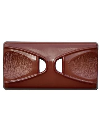 Polyamidknopf, länglich, 2 Löcher - Größe:  45mm - Farbe: braun - ArtNr.: 425101