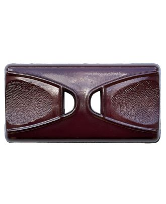 Polyamidknopf, länglich, 2 Löcher - Größe:  45mm - Farbe: braun - ArtNr.: 425102