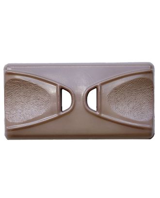 Polyamidknopf, länglich, 2 Löcher - Größe:  45mm - Farbe: braun - ArtNr.: 425103