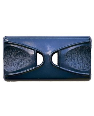 Polyamidknopf, länglich, 2 Löcher - Größe:  45mm - Farbe: blau - ArtNr.: 425105