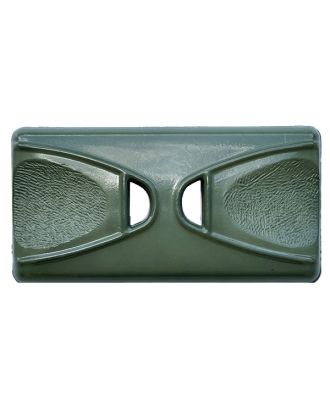 Polyamidknopf, länglich, 2 Löcher - Größe:  45mm - Farbe: grün - ArtNr.: 425107