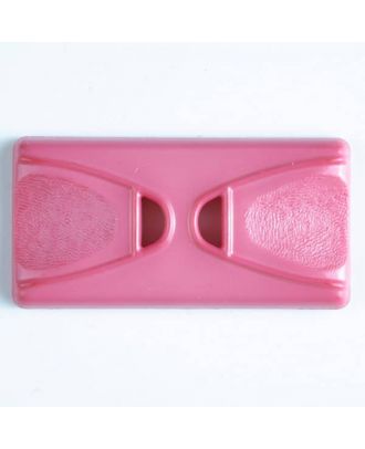 Kunststoffknopf Rechteck mit 2 Längslöchern - Größe: 45mm - Farbe: pink - Art.Nr. 400147