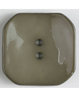 Kunststoffknopf Viereck mit 2 Löchern - Größe: 30mm - Farbe: braun - Art.Nr. 344602