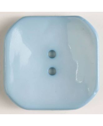 Kunststoffknopf Viereck mit 2 Löchern - Größe: 30mm - Farbe: blau - Art.Nr. 344603