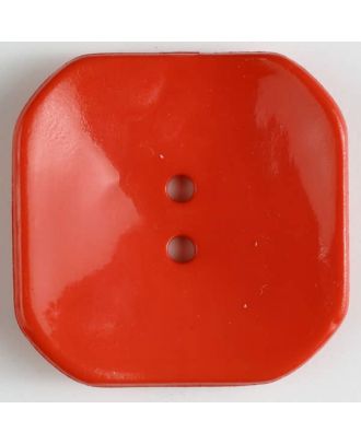 Kunststoffknopf Viereck mit 2 Löchern - Größe: 30mm - Farbe: rot - Art.Nr. 340961