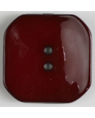 plastic button square with 2 holes - Size: 40mm - Color: red - Art.No. 404609