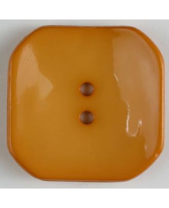 Kunststoffknopf Viereck mit 2 Löchern - Größe: 30mm - Farbe: orange - Art.Nr. 344610