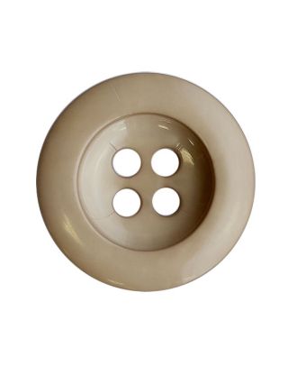 Polyamidknopf, rund, glänzende Oberfläche, 4 Löcher - Größe: 28mm - Farbe: beige - ArtNr.: 384101