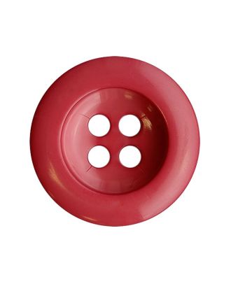 Polyamidknopf, rund, glänzende Oberfläche, 4 Löcher - Größe: 28mm - Farbe: rot - ArtNr.: 384107