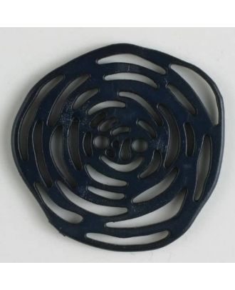 Polyamidknopf unrund, mit vielen länglichen Löchern, 2-loch - Größe: 40mm - Farbe: marineblau - Art.Nr. 400217