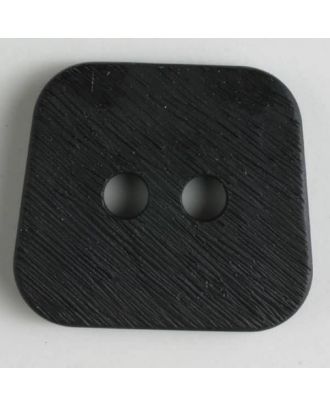 Polyamidknopf, aufgerauhte Oberfläche, mit abgerundeten Ecken, 2-loch - Größe: 23mm - Farbe: schwarz - Art.Nr. 310745