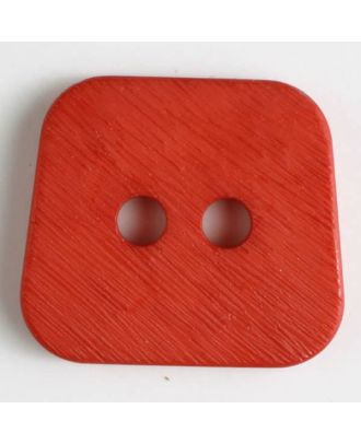 Polyamidknopf, aufgerauhte Oberfläche, mit abgerundeten Ecken, 2-loch - Größe: 30mm - Farbe: rot - Art.Nr. 341035